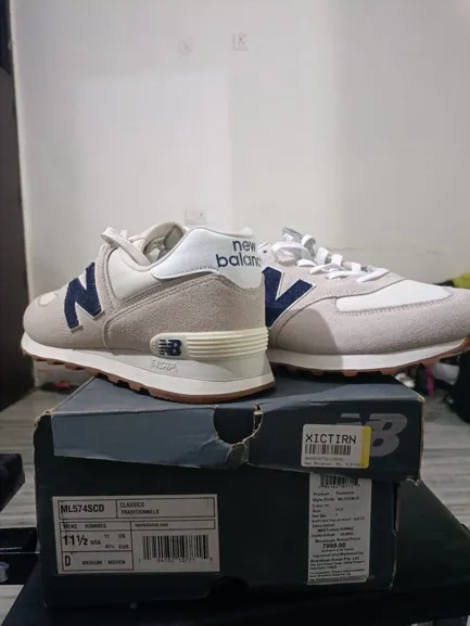 New Balance Men's UK11 ML574SCD Running Shoe - Frozen Forest/black