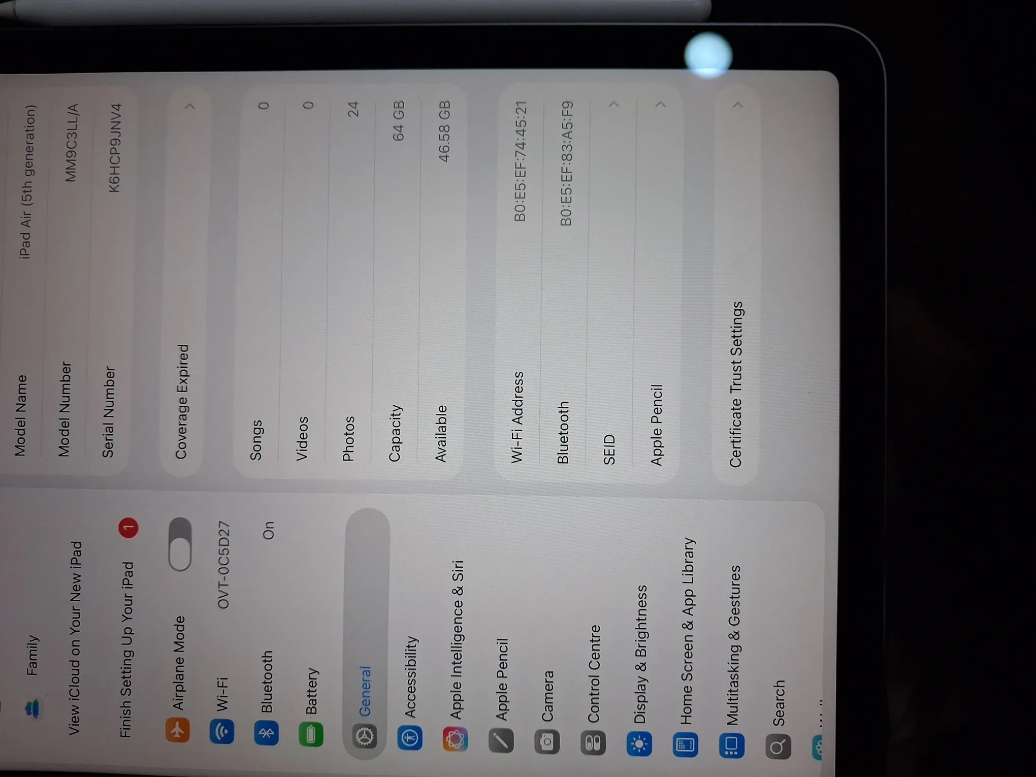 Buy used Apple Ipad Air 5th Gen M1 64GB Space Gray With Apple Pencil 2 online on Resellpur