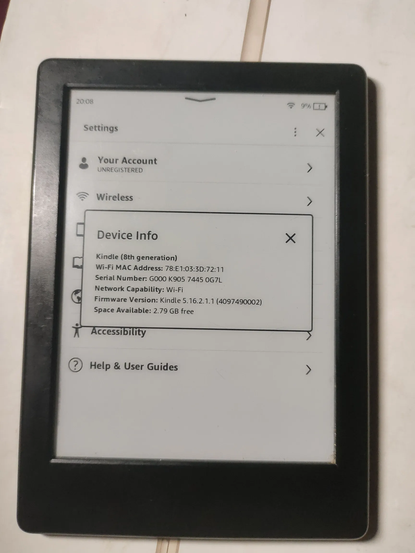Buy used Amazon Kindle 8th Generation E-reader, Black - Good Condition online on Resellpur