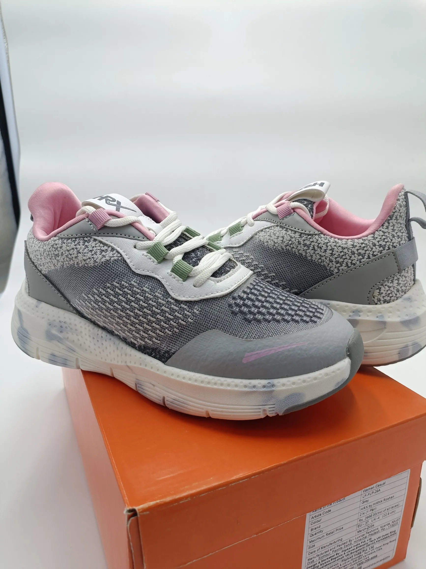 HRX By Hrithik Roshan Women's UK4 Premium Quality Shoes - Black