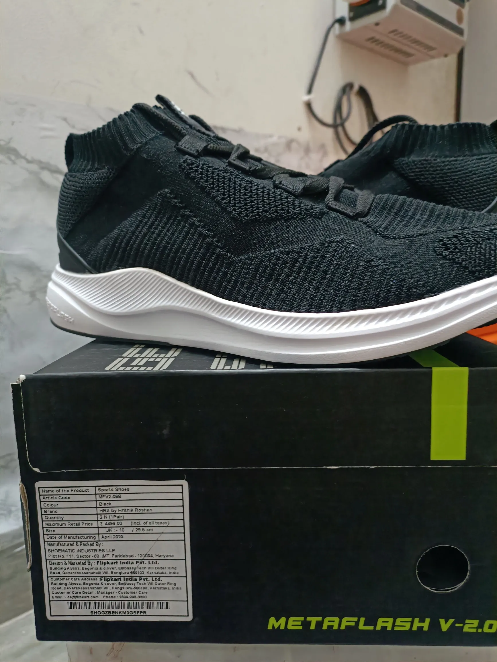 HRX Men's UK10 MetalFlash 2.0 Running shoes - Black