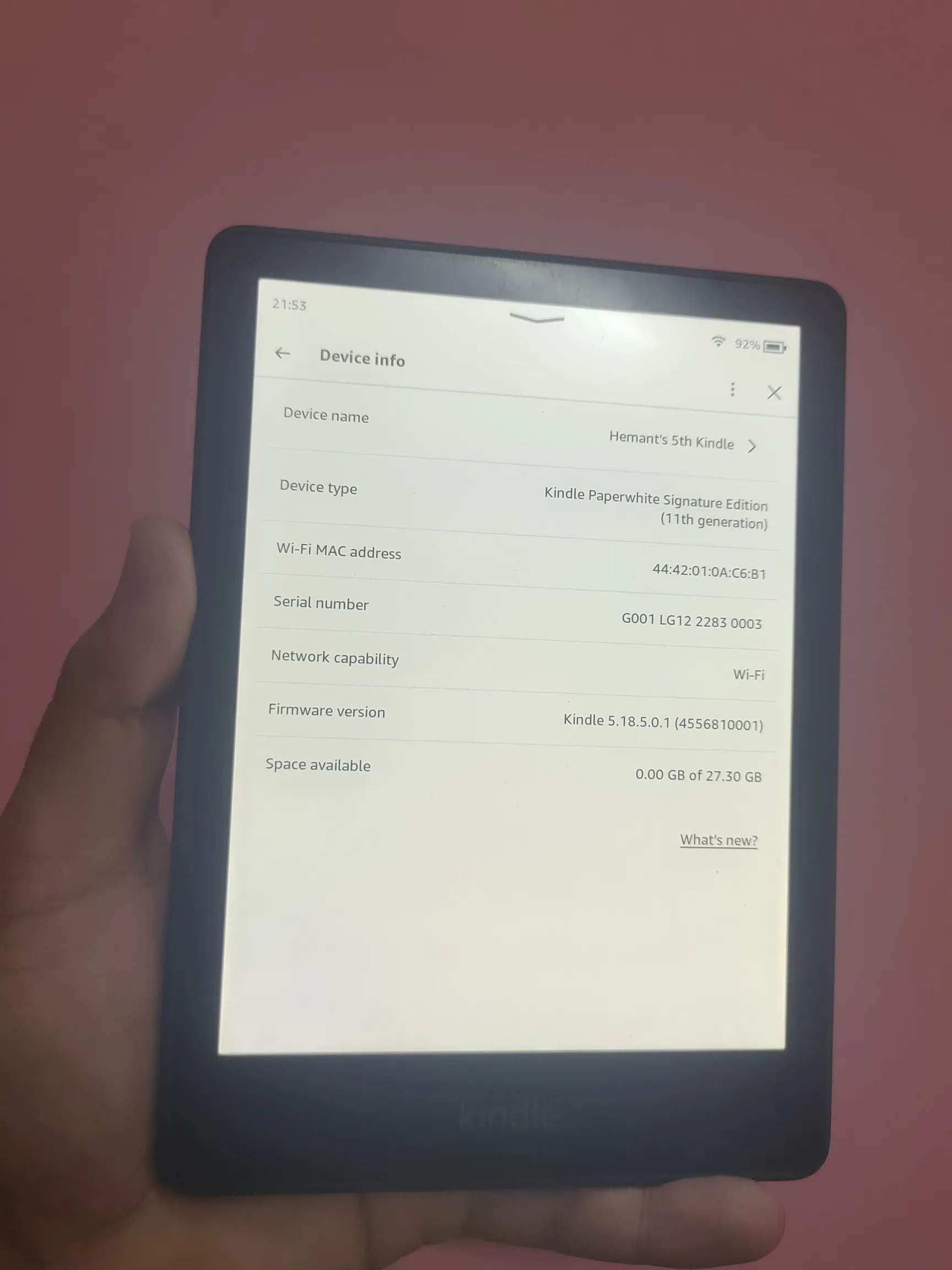 Kindle Paperwhite Signature Edition 11th Gen 32GB Black Wireless Charging Auto Brightness