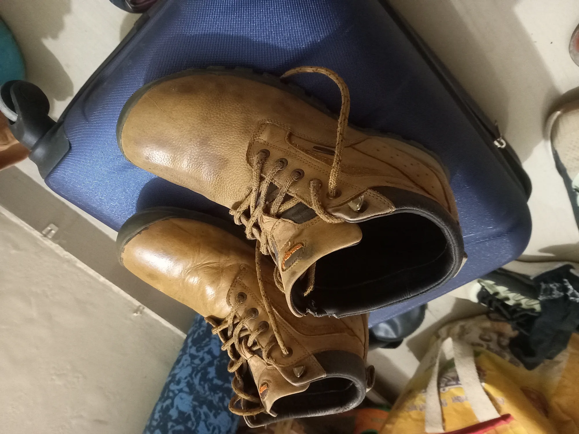 Men's UK10 Leather Casual Boots - Woodland, Lightly Used