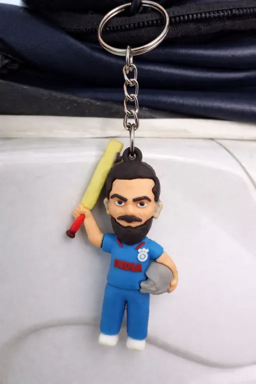 Buy used Cricket Fan Keychain | Pre-owned | 3D Rubber Figure | Blue | Lightweight | Unique Design online on Resellpur