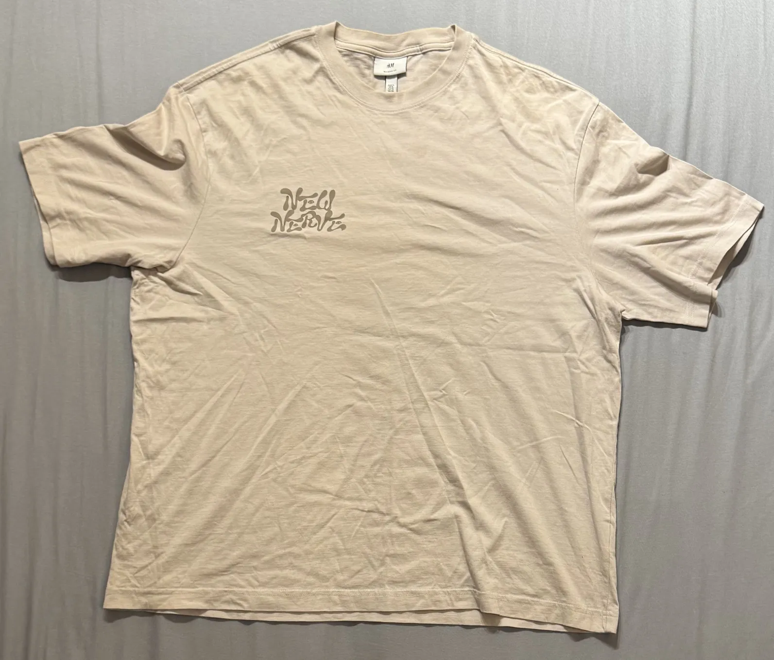 H&M Men's L/XL Cotton Tee In Relaxed Fit