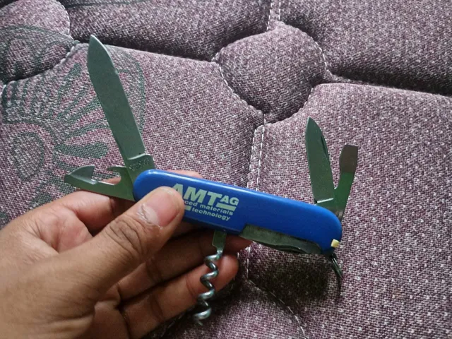 Buy used Victorinox Spartan Swiss Army Knife Blue AMTAG 91mm Multi-tool online on Resellpur