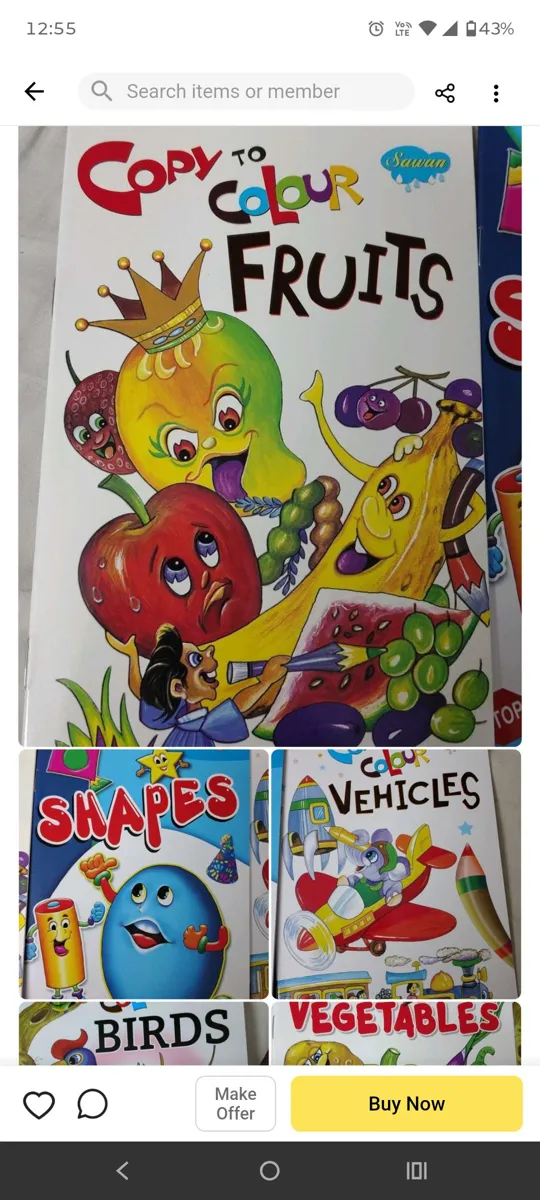 Children's Coloring Books Set - 6 Books - Colorful - Soft Pages