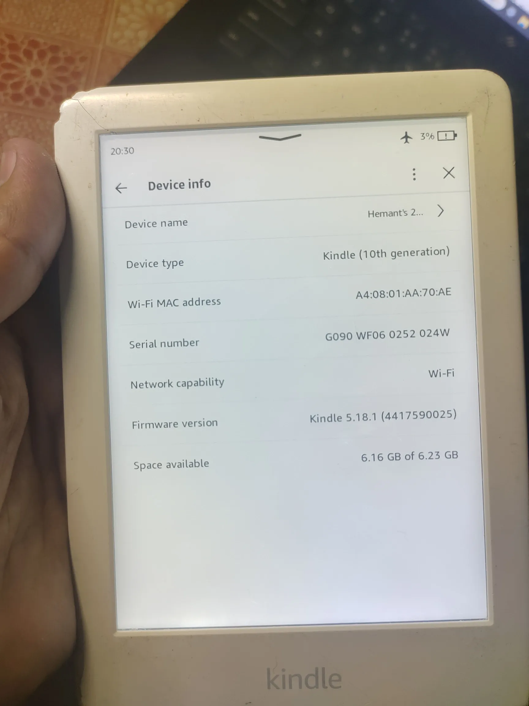 Buy used Kindle 10th Generation White E-reader, Fair Condition, Fully Functional online on Resellpur