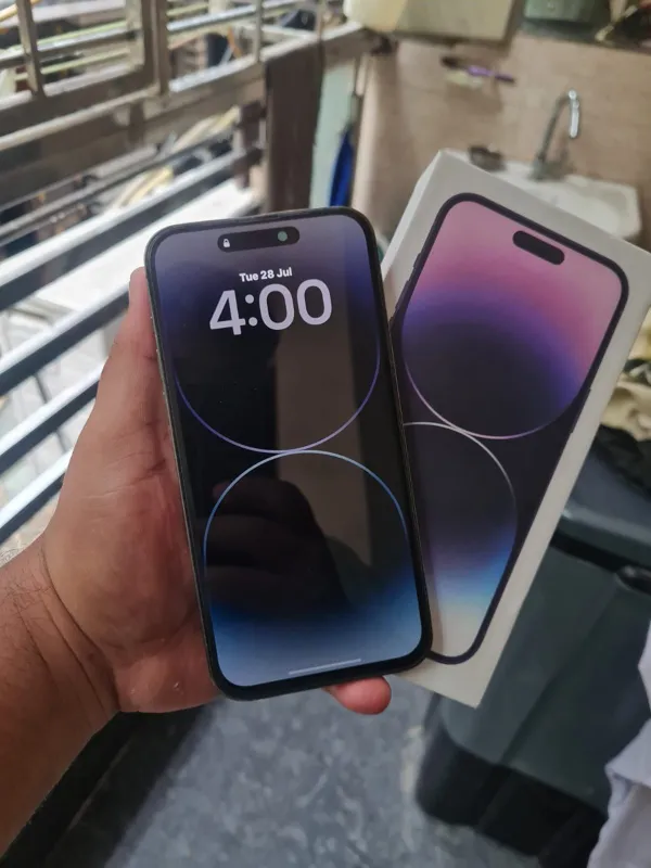 Buy used Apple Iphone 14 Pro Max 256GB Deep Purple, Mint Condition, Battery 100% online on Resellpur