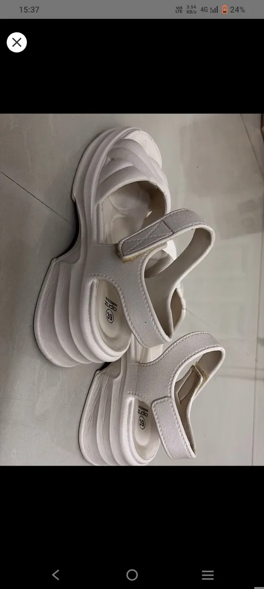 Zudio Refurbished Beige Platform Sandals UK8