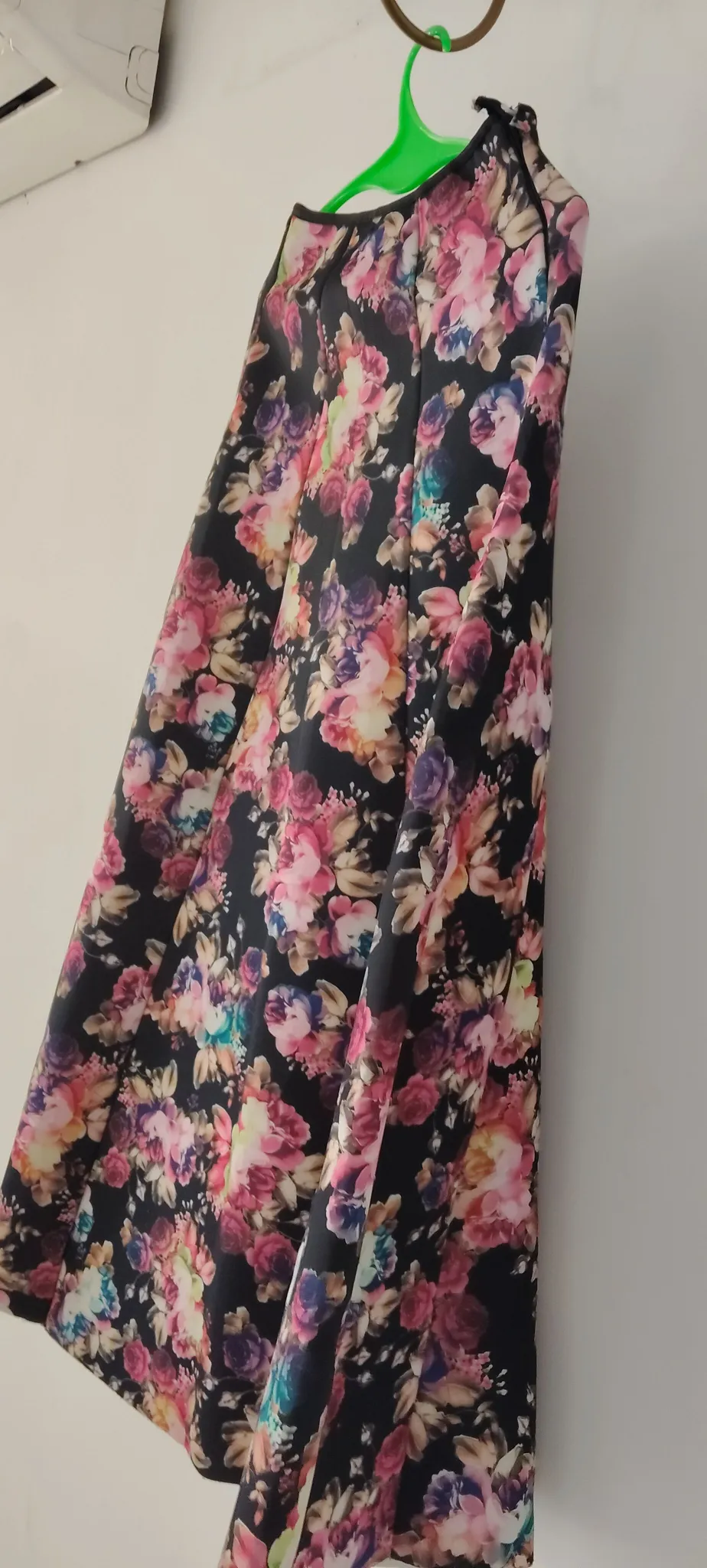 Floral Skirt S/M Black/pink Stretchable