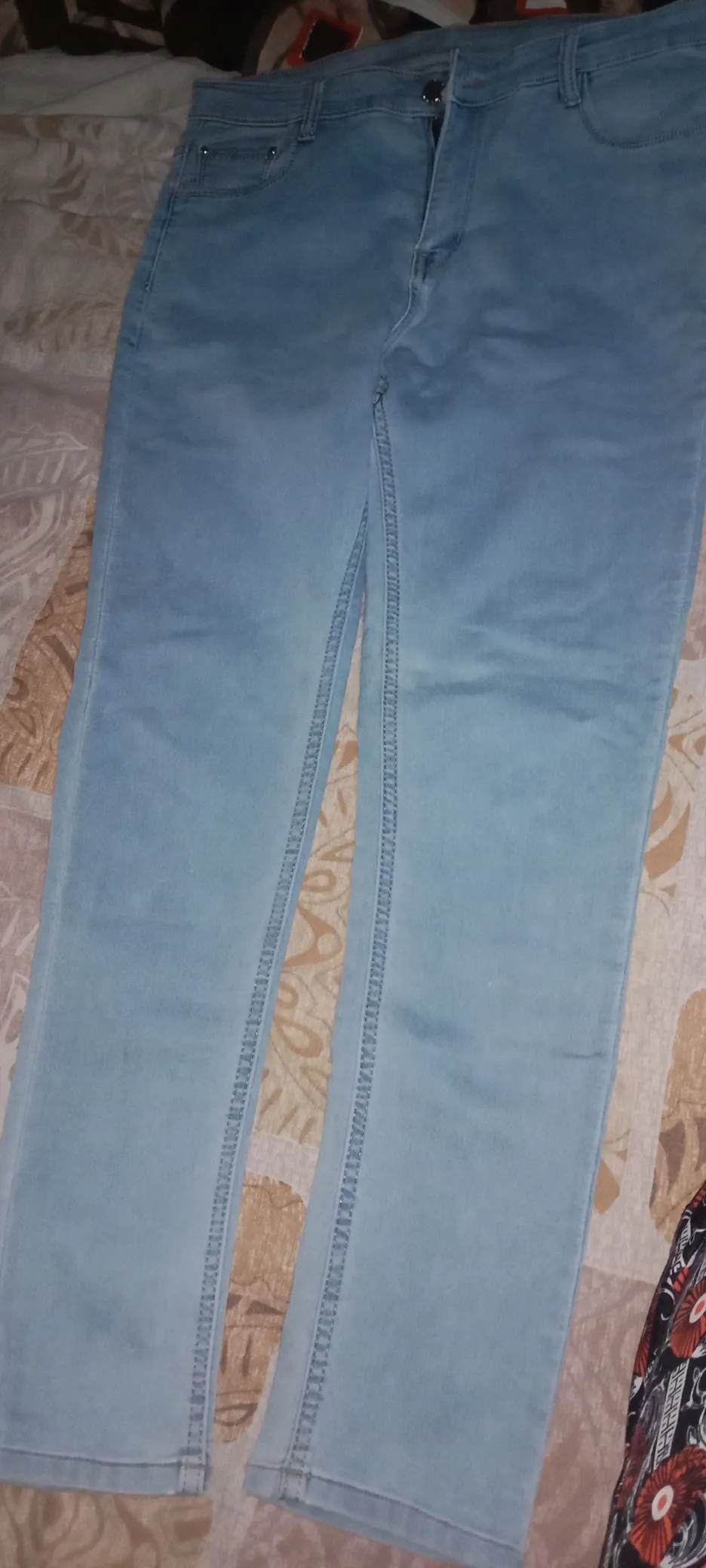 Classic Girls' L/XL Denim Jeans - Non-stretch Waist 38