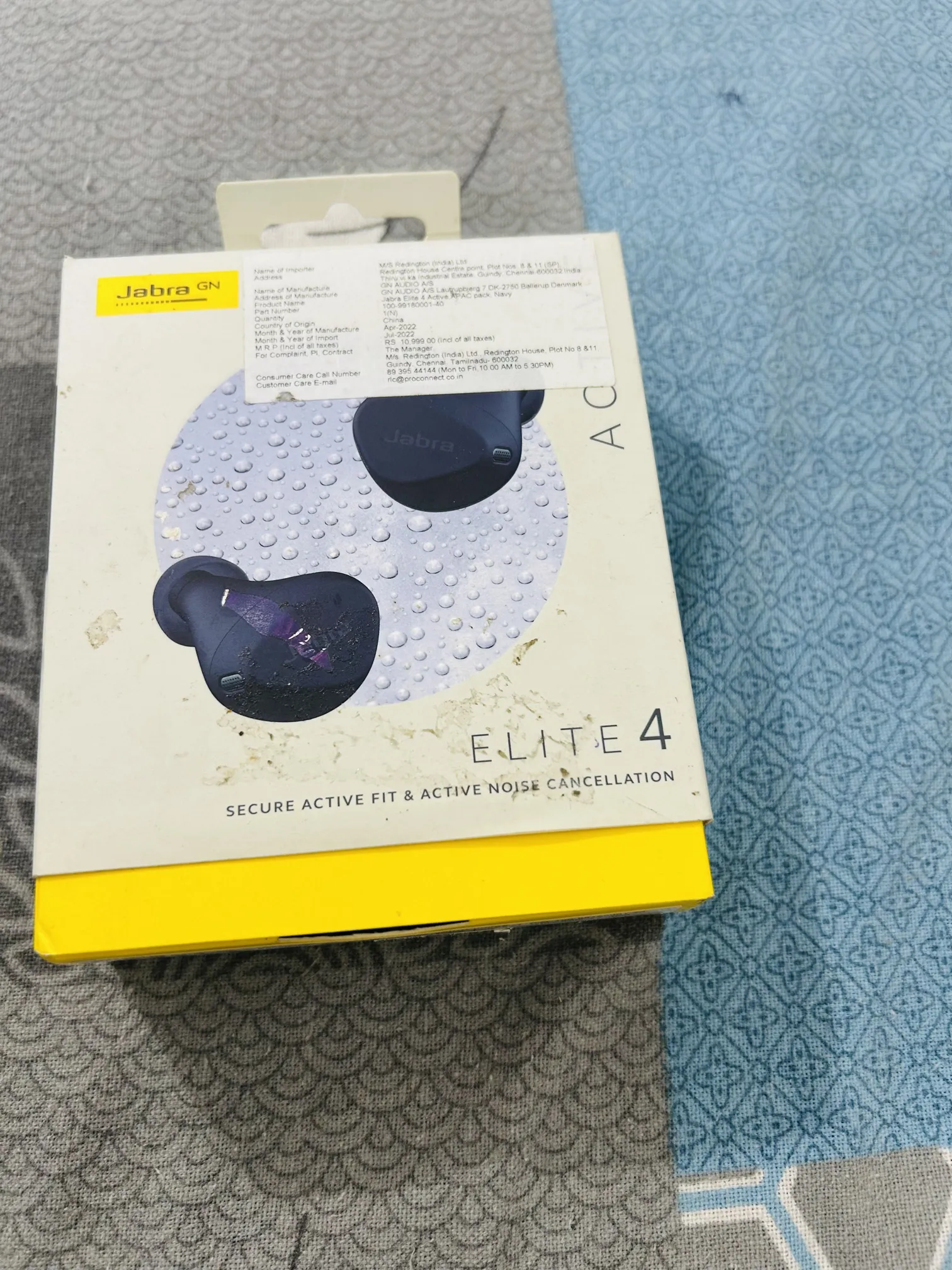 Sold second hand Jabra Elite 4 Active Refurbished Good Condition Navy Wireless Earbuds on Resellpur