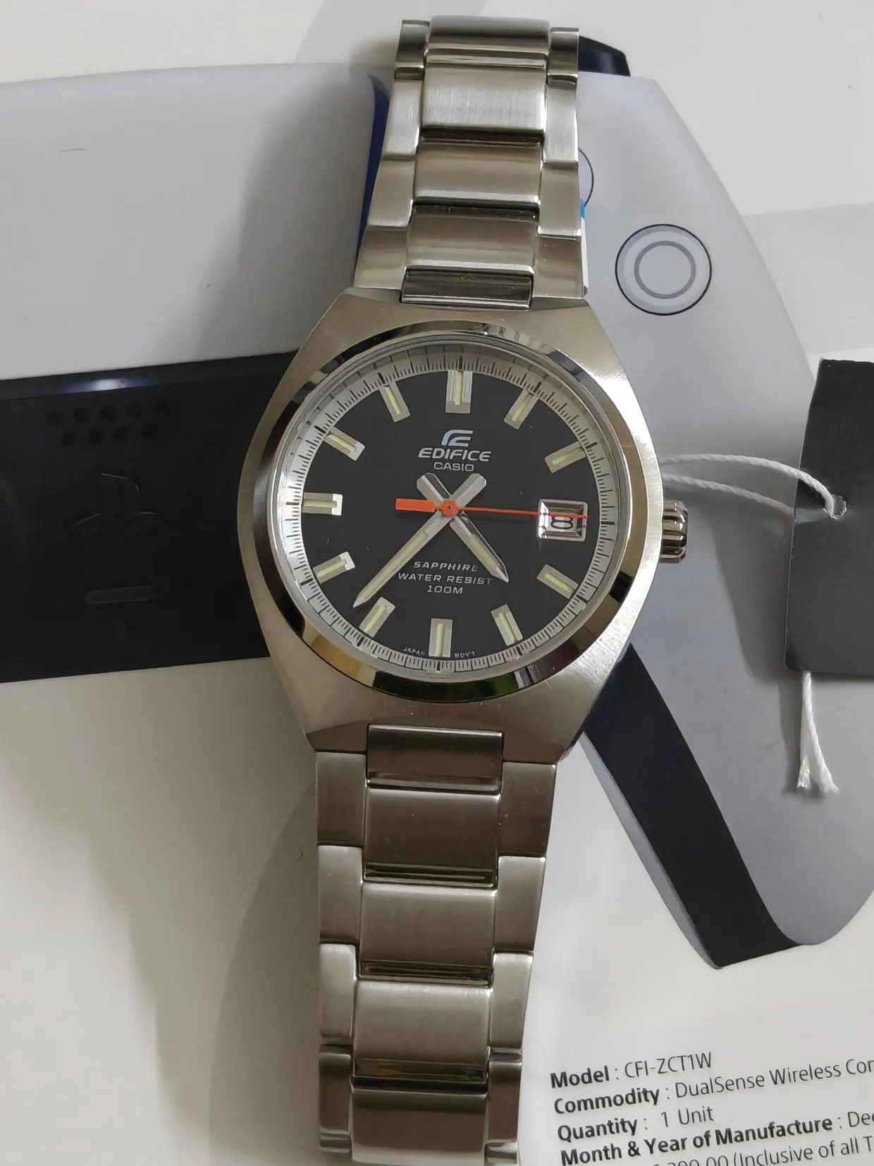 Buy used Casio Edifice ED652 Men's Wristwatch White With Box online on Resellpur
