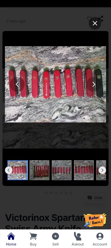 Sold second hand Victorinox Spartan Swiss Army Knife Collection 9-piece Set Red Black on Resellpur
