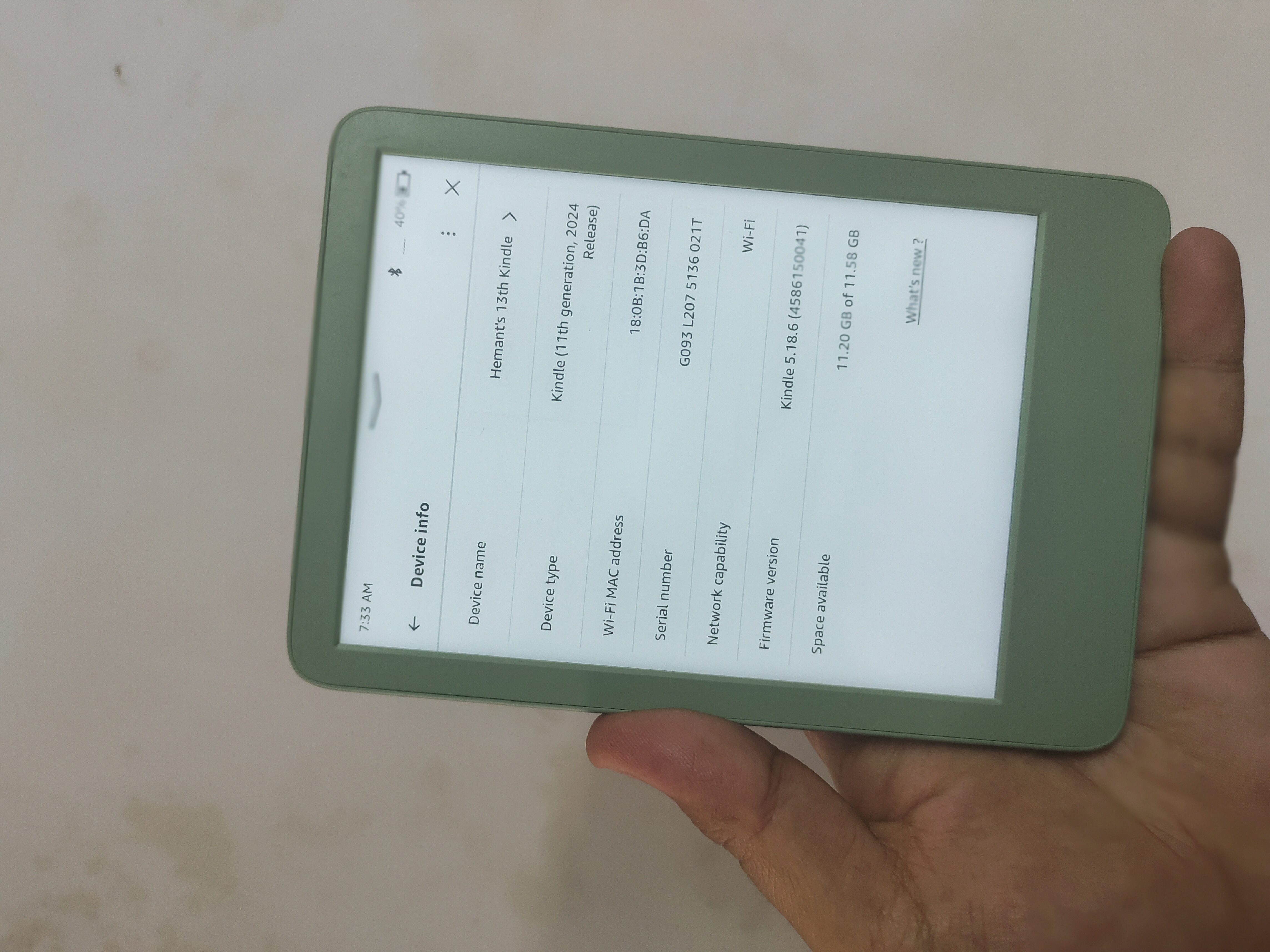 Buy Used Kindle 11th Gen Mint Condition 16GB Green | Resellpur