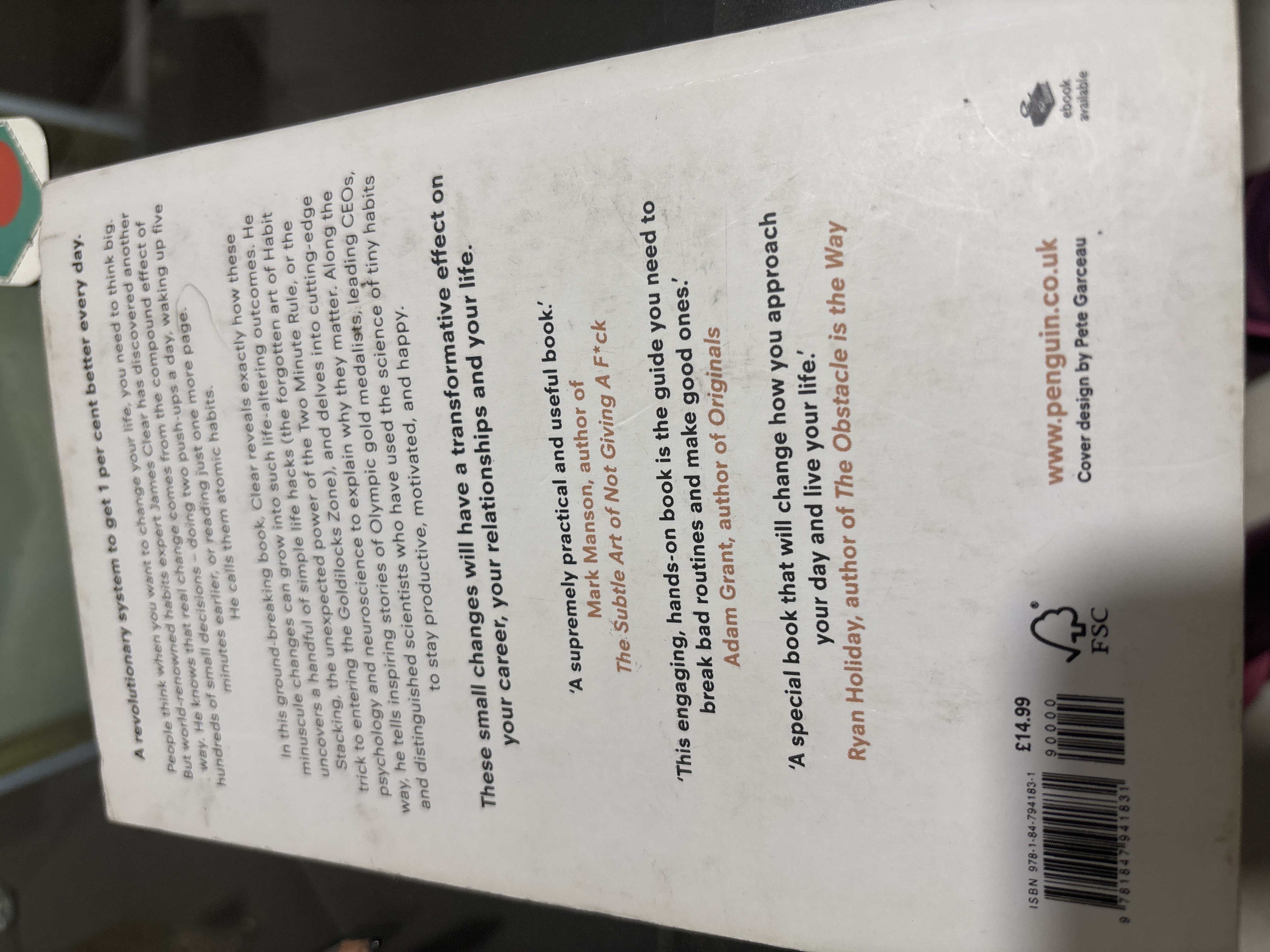 Buy verified used Atomic Habits Fair Paperback Book English online on Resellpur