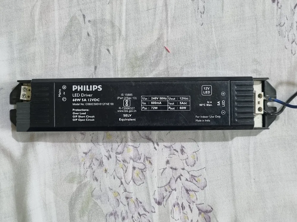 Philips Used LED Driver 12V 60W Black