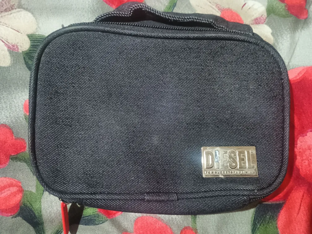 DIESEL Travel Organizer | Used | Unisex | Pouch | Black | Compact | Durable Fabric