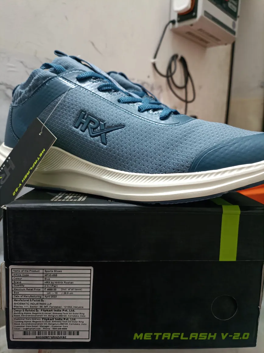 HRX By Hrithik Roshan Men's UK10 Premium Quality Shoes - Black