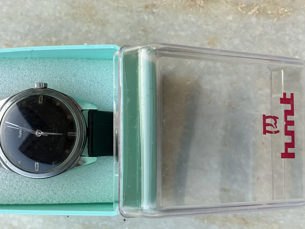 HMT Pilot Vintage Mechanical Watch Men's Black Silver