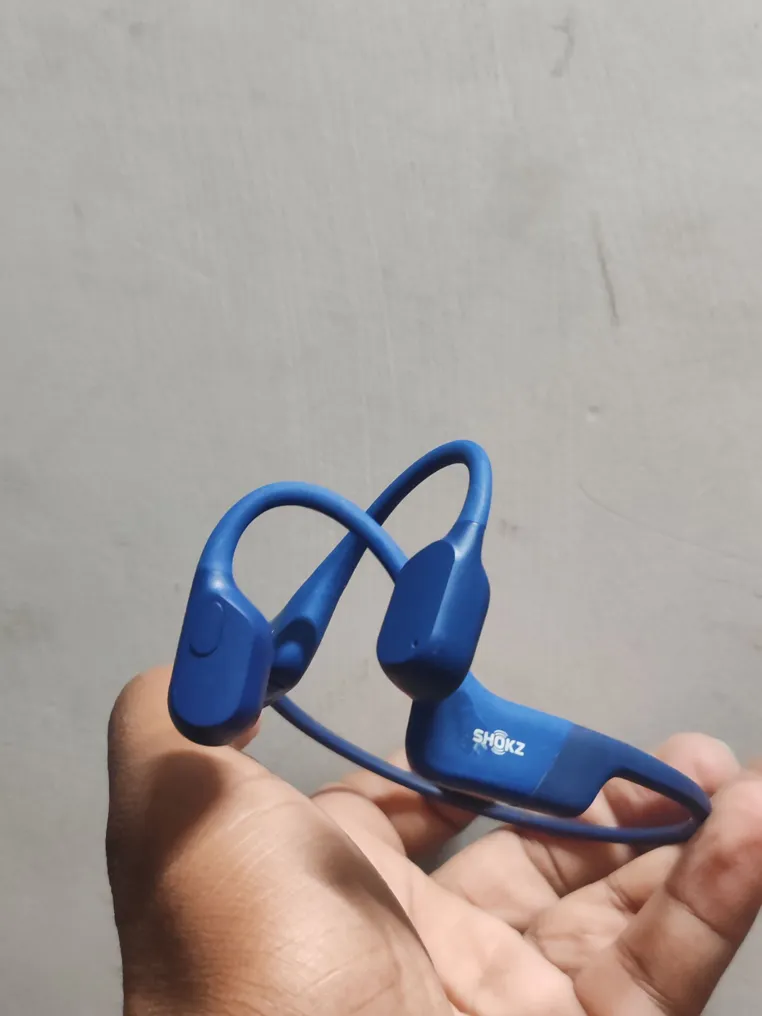 Shokz Openrun | Used | Unisex | Bone Conduction Headphones | Blue | N/A | Premium Bluetooth Sports Earphones