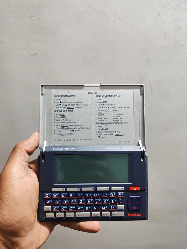 Franklin MWD-1500 Excellent Electronic Dictionary & Thesaurus | Blue | Vintage Tech