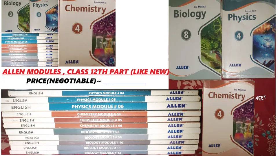 Allen Like New Class 12th NEET Modules - Biology, Physics, Chemistry