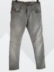 Classic Grey Denim Men's Slim Jeans, Size 30