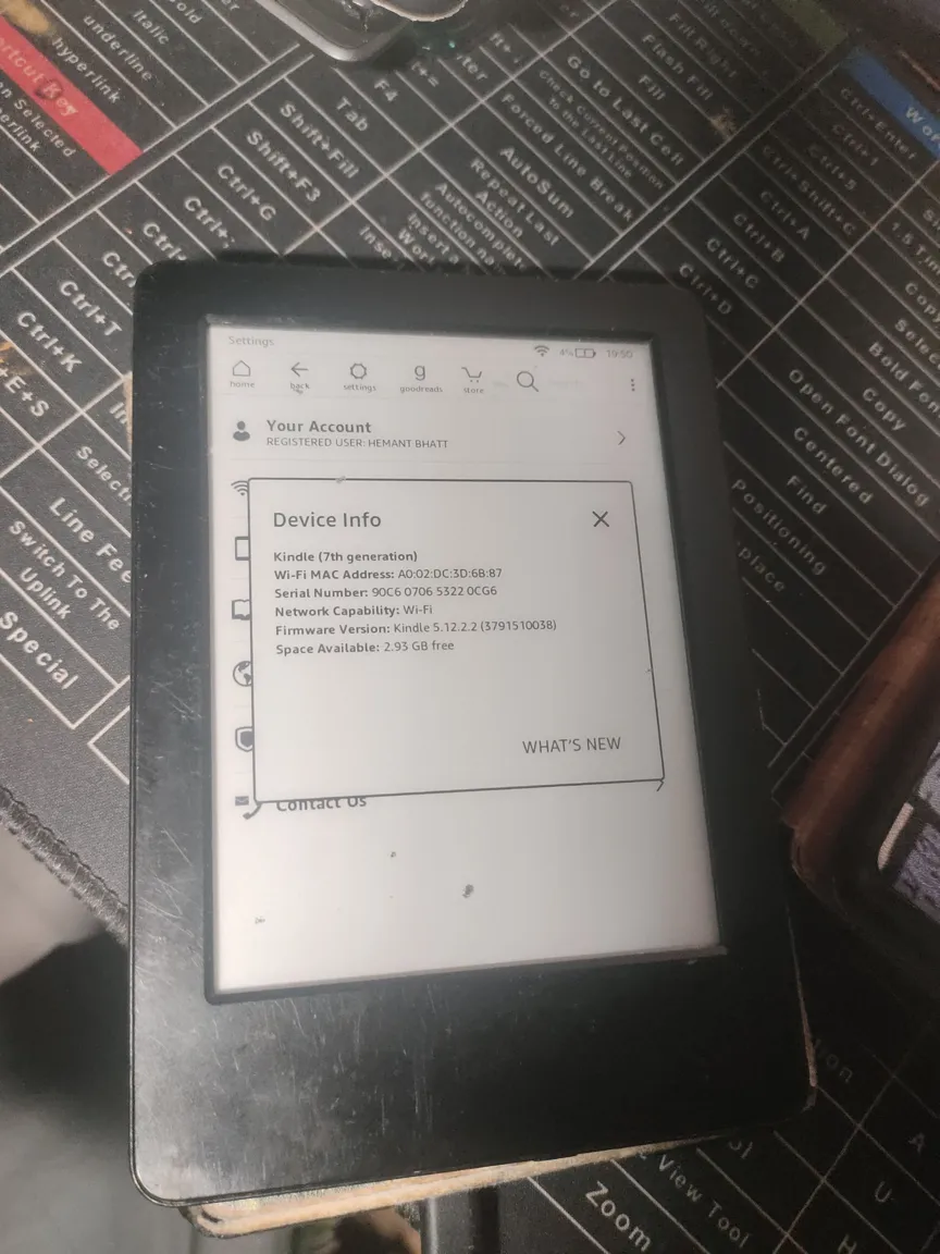 Kindle 7th Gen Working Condition Black