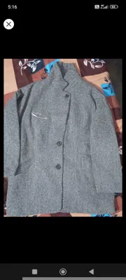 Classic Unisex Free-size Stretchable Herringbone Wool Blend Coat