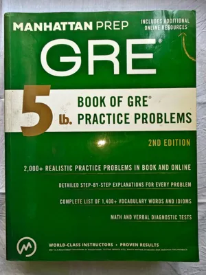 Manhattan Prep 5 Lb. Book Of GRE Practice Problems 2nd Edition Green Paperback