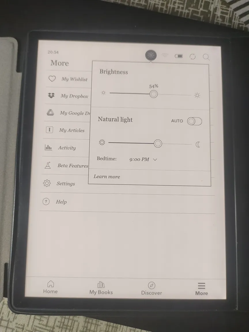 Kobo Forma 8 Inch E-reader, Like New Condition, Black With Flip Cover