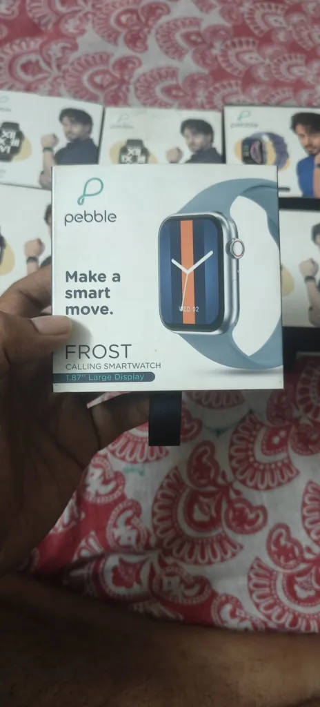 Pebble Frost Calling Smartwatch 1.87" Display Bluetooth Silver