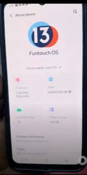 Vivo Y72 - Used Smartphone - Blue - 8GB RAM - 128GB Storage - Fingerprint Sensor Not Functional