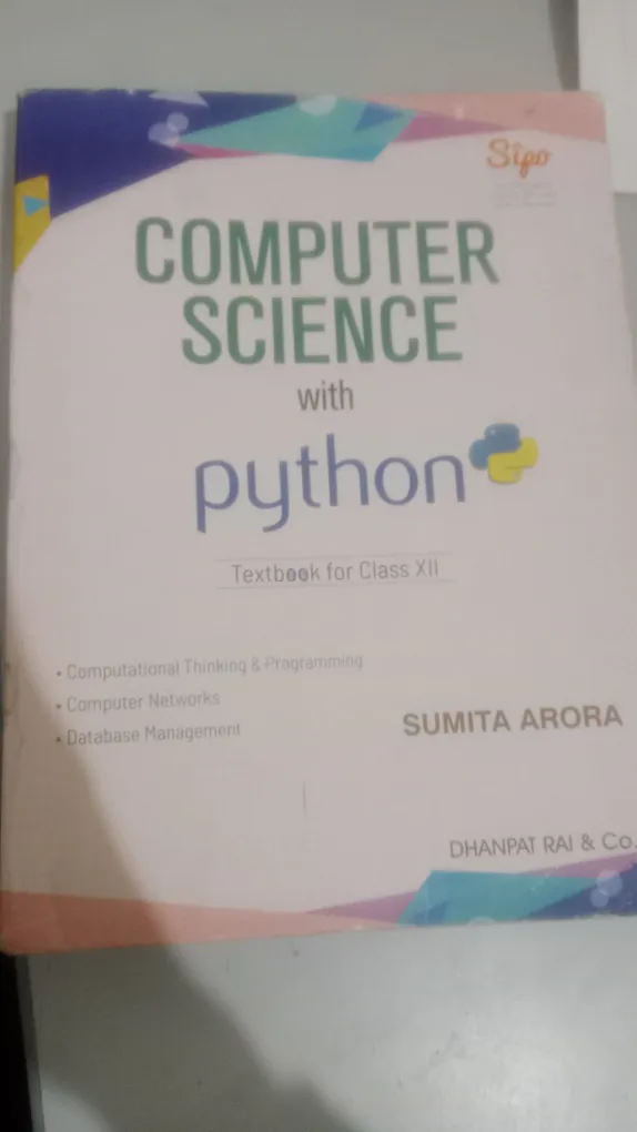 Sumita Arora Computer Science With Python Class 12 Hardcover Book