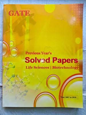 GATE Previous Year's Solved Papers Life Sciences | Biotechnology 2007-2018 Paperback Yellow