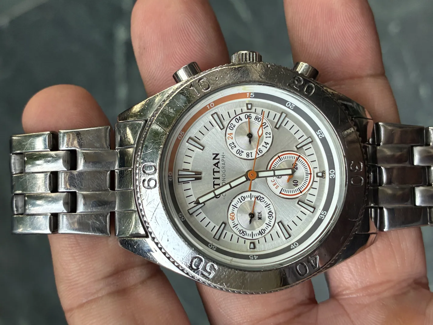 Titan Chronograph Quartz 40MM Bracelet Watch