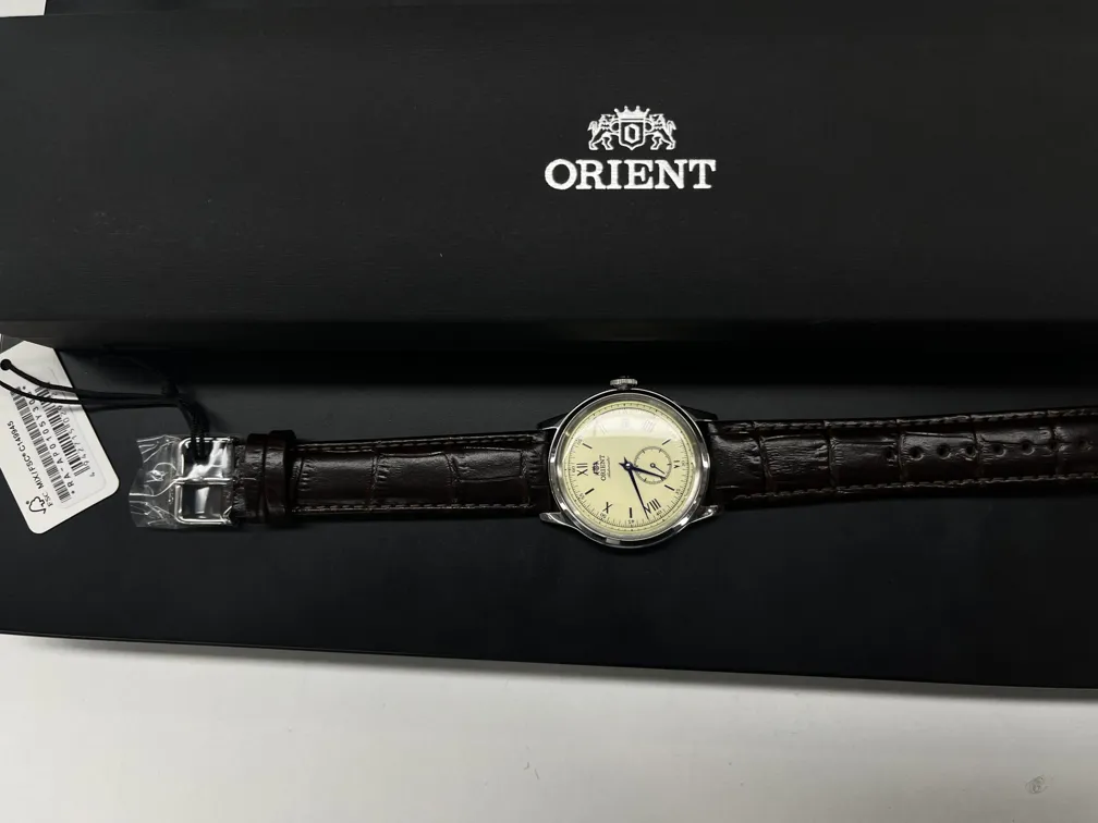 Orient Bambino Men's Automatic Leather Watch With Side Second