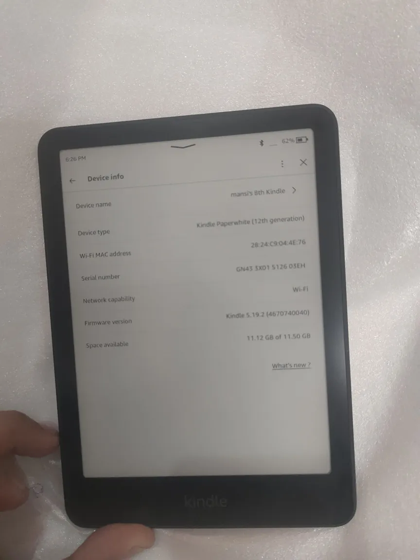Kindle 12th Paperwhite In Mint Condition