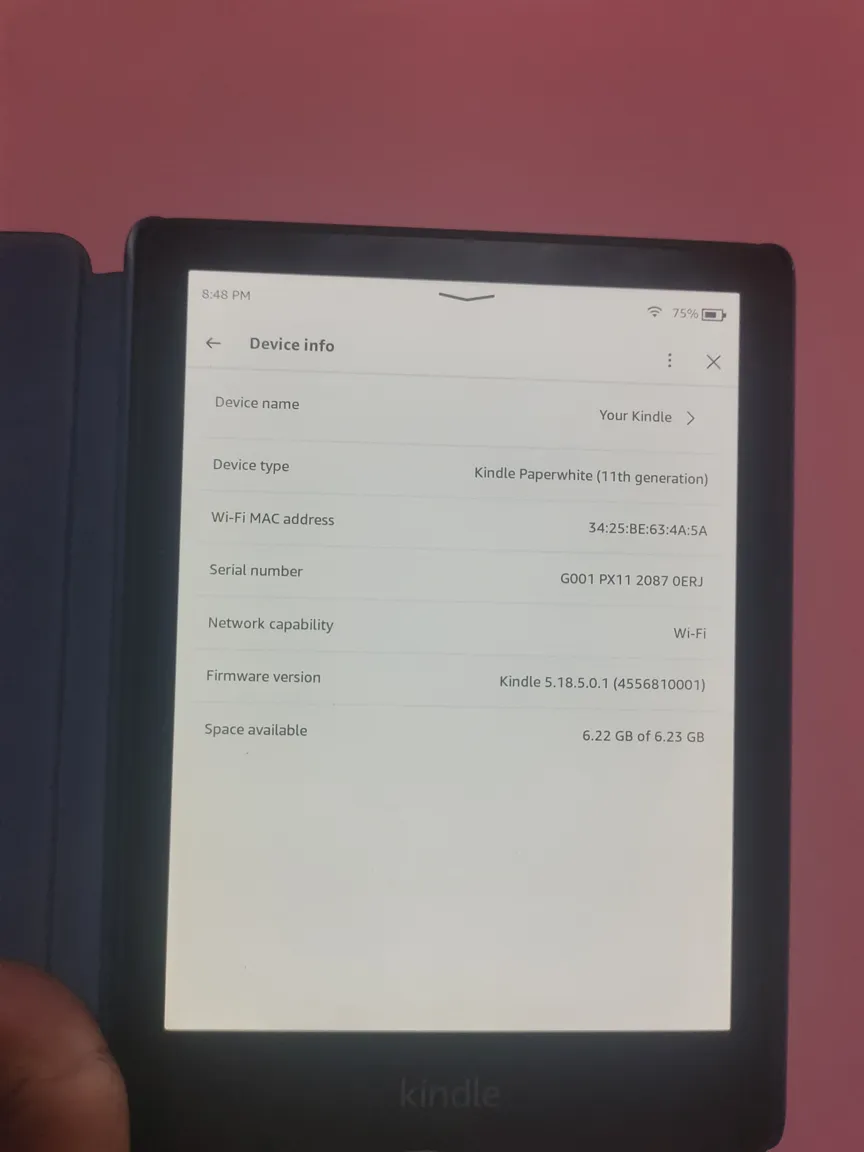 Kindle Paperwhite 11th Gen Mint Condition - Side Loading PDF - Blue