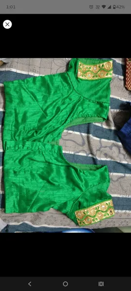 Handmade Green Saree 3XL With Big Border Design