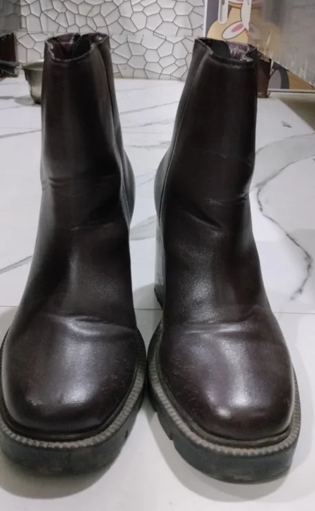 Chelsea Boots UK5 Women's Brown Leather