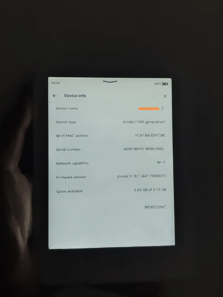 Kindle 10th Gen - Good Condition - E-reader - White - 4GB Storage - Built-in Light