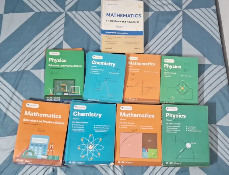 Unacademy Class 11 & 12 JEE Main And Advanced Books Set - Green, Orange, Blue - 35 Books