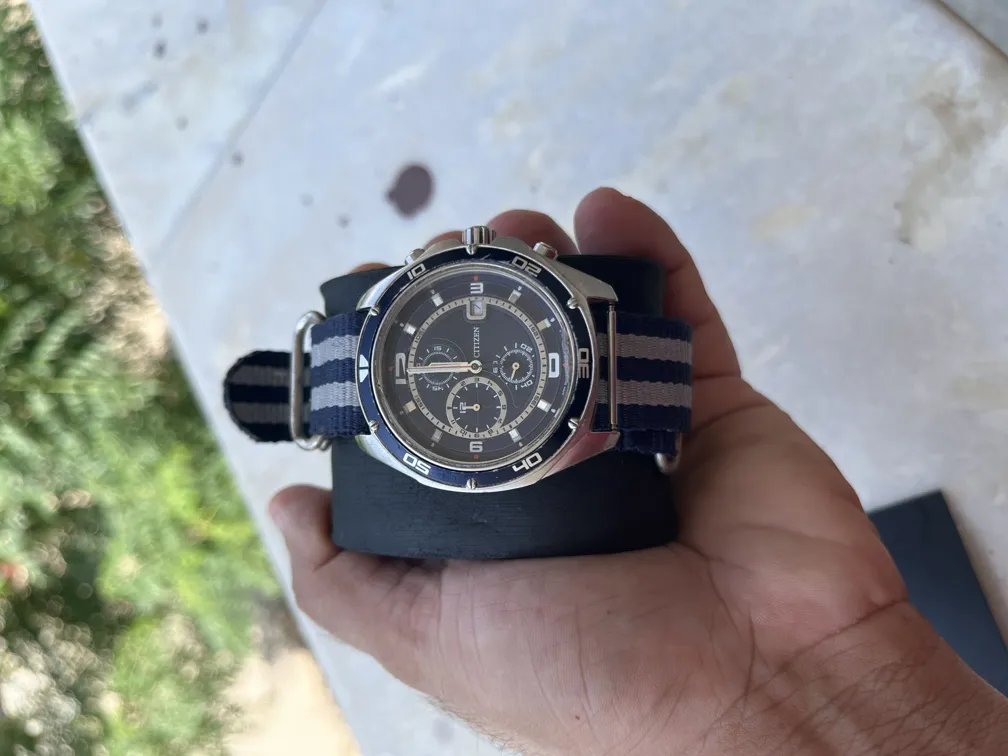 Citizen Men's Chronograph Watch With Blue NATO Strap