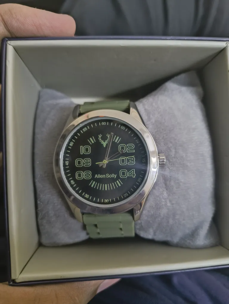 Allen Solly Unisex Green Rubber Strap Wrist Watch