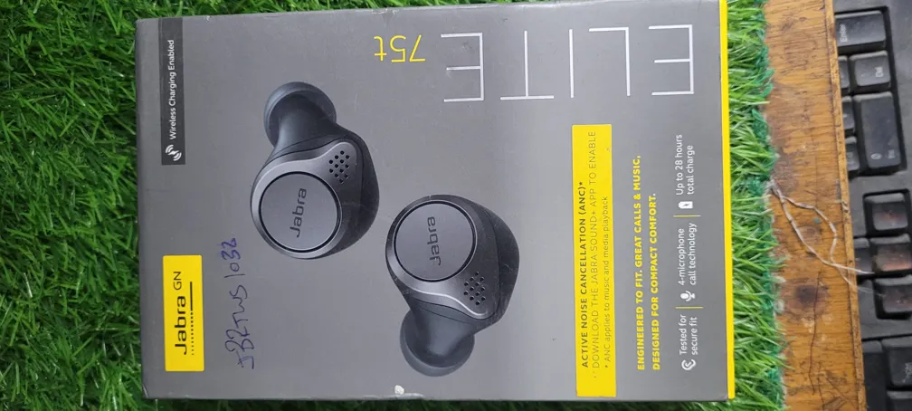 Jabra Elite 75t Wireless Earbuds Black Active Noise Cancellation