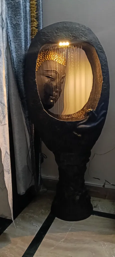 Zen Home Decorative Buddha Water Flowter With Stand, Under 5kg