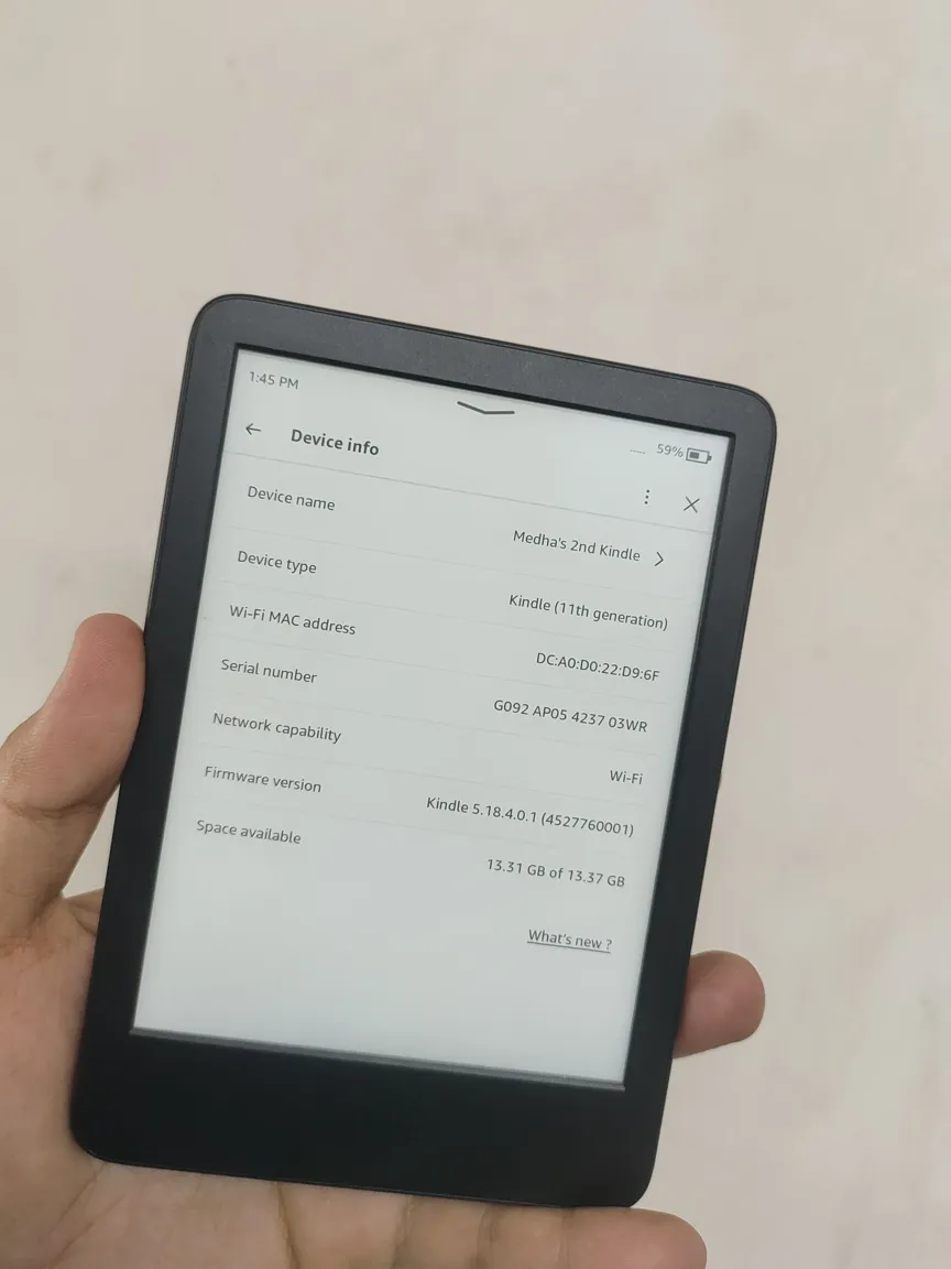 Kindle 11th Gen Very Good Condition Black
